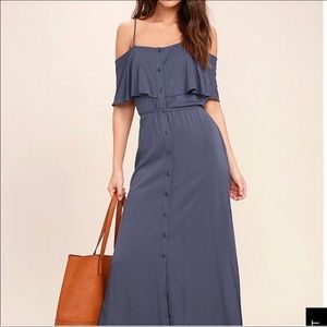 Lulus off shoulder maxi dress